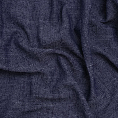 Linen, Rayon and Polyester Woven - Denim Blue - Designer Deadstock