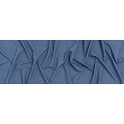 Stretch Polyester Lightweight Denim Twill - Country Denim Blue - Designer Deadstock