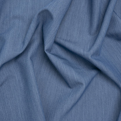 Stretch Polyester Lightweight Denim Twill - Country Denim Blue - Designer Deadstock