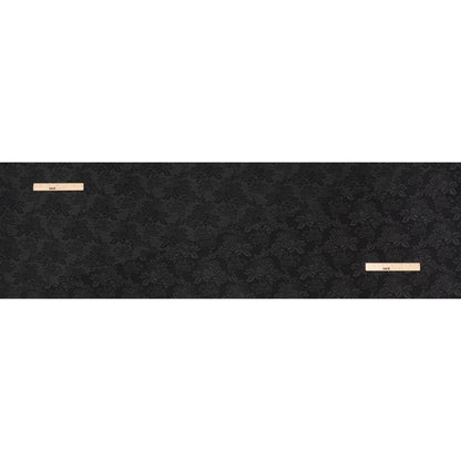 Polyester and Cotton Brocade - Black Floral - Designer Deadstock