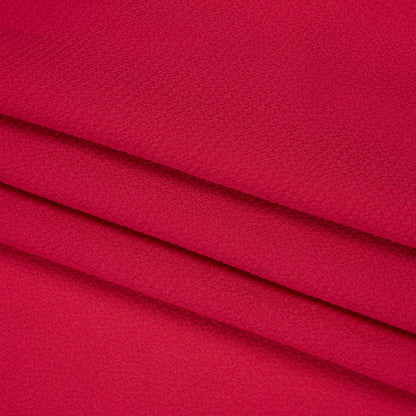 Stretch Polyester Bubble Crepe - Raspberry Pink - Designer Deadstock