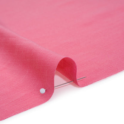 Slubbed Polyester Woven- Hot Pink - Deadstock