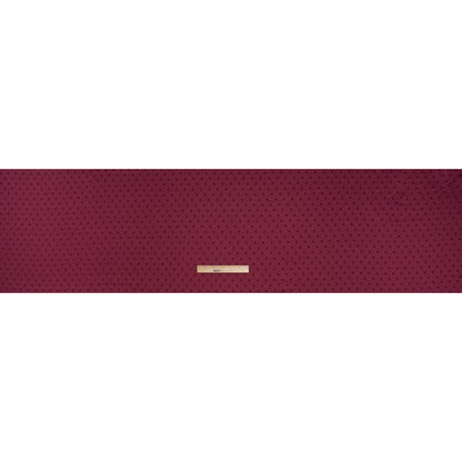 Swiss Dot Polyester Charmeuse - Berry - Designer Deadstock