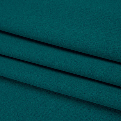 Stretch Polyester Crepe Scuba Knit - Deep Teal Blue - Designer Deadstock
