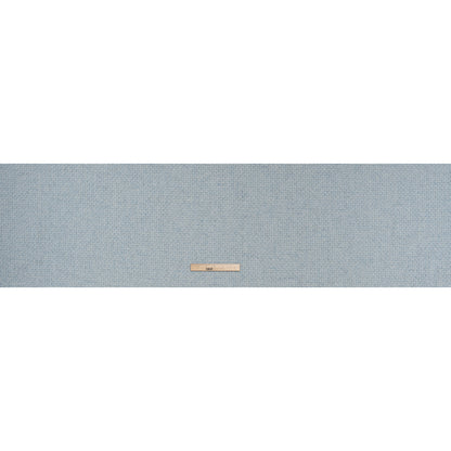 Metallic Wool Blend Tweed Made in Italy - Sky Blue, White and Silver Heathered - Deadstock