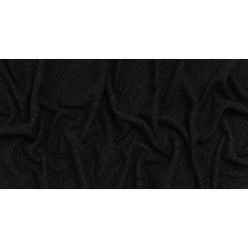 Wool Blend Boucle Tweed - Black - Deadstock
