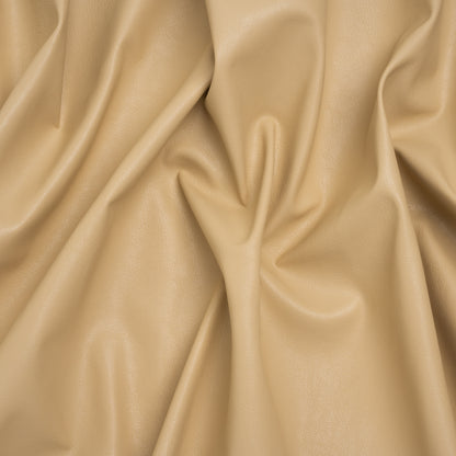 Pebbled Faux Leather with Recycled Polyester Faux Suede Backing - Beige