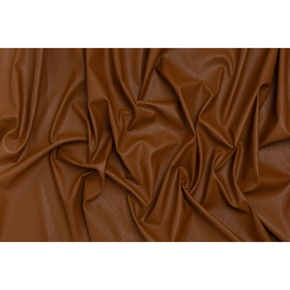 Pebbled Faux Leather with Recycled Polyester Faux Suede Backing - Warm Brown - Full