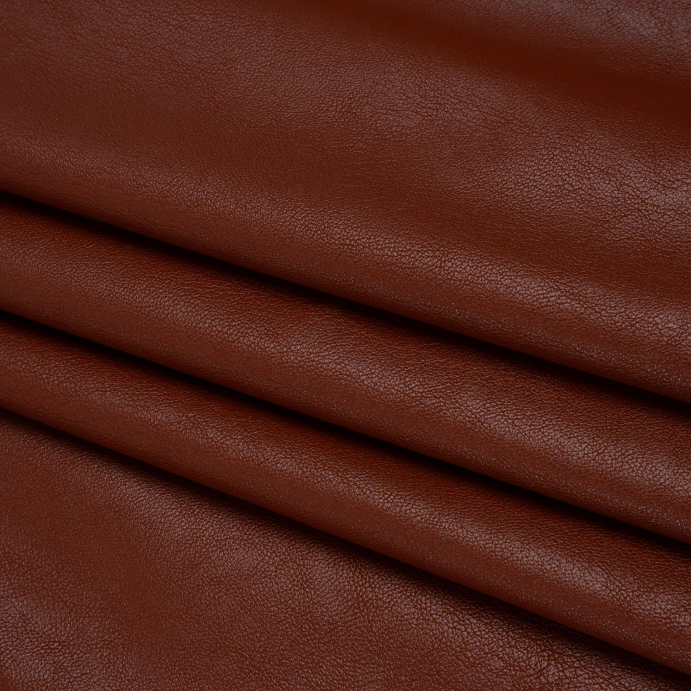Pebbled Faux Leather with Recycled Polyester Faux Suede Backing - Red Folded