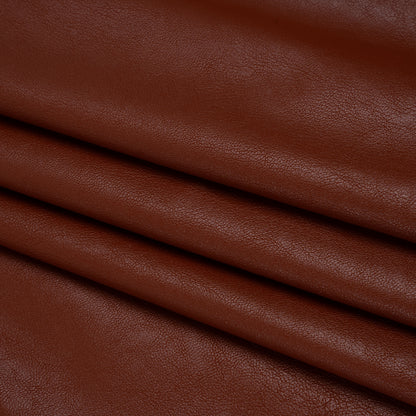 Pebbled Faux Leather with Recycled Polyester Faux Suede Backing - Red Folded