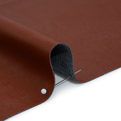 Pebbled Faux Leather with Recycled Polyester Faux Suede Backing - Red Detail