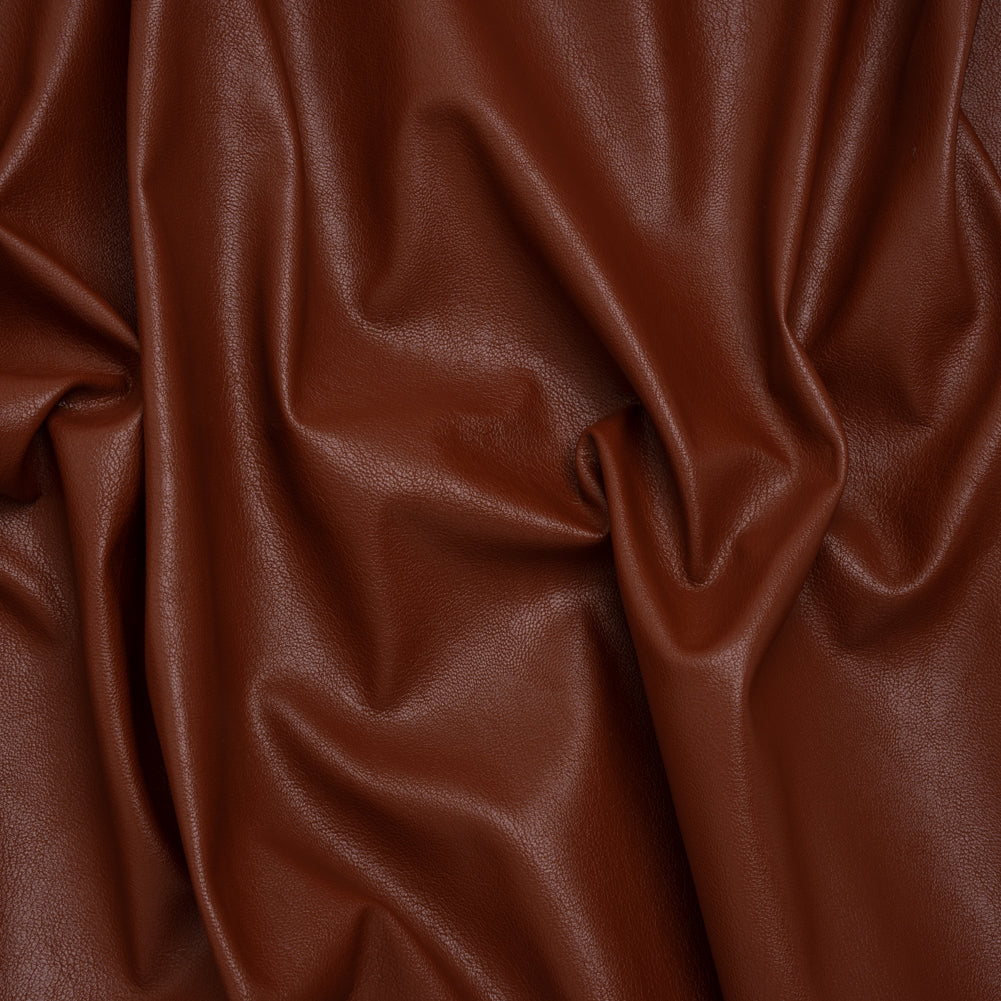 Pebbled Faux Leather with Recycled Polyester Faux Suede Backing - Red