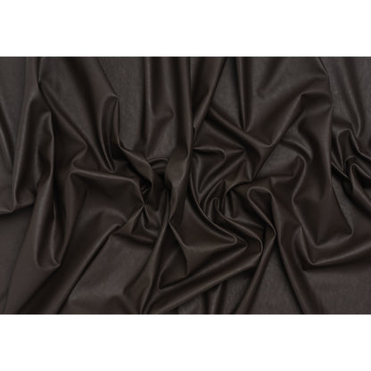 Pebbled Faux Leather with Recycled Polyester Faux Suede Backing - Brown - Full