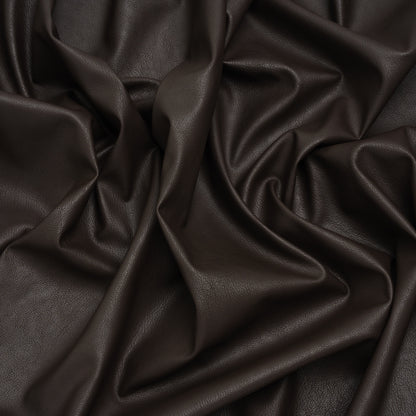 Pebbled Faux Leather with Recycled Polyester Faux Suede Backing - Brown