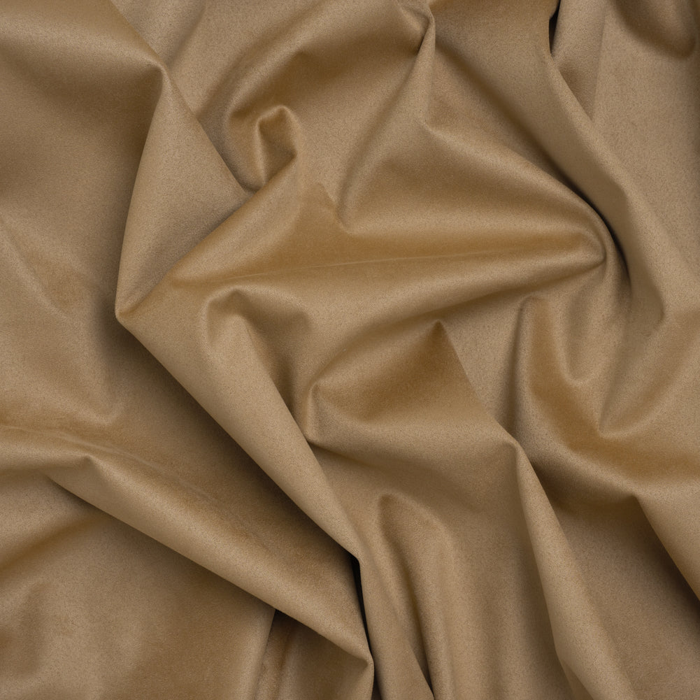 Stretch Recycled Polyester Faux Suede - Beige