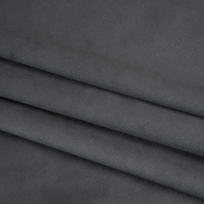 Stretch Recycled Polyester Faux Suede - Navy Folded