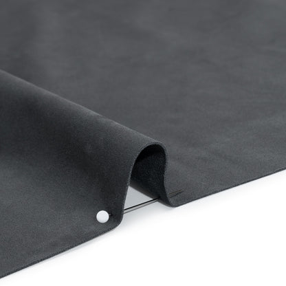 Stretch Recycled Polyester Faux Suede - Navy Detail