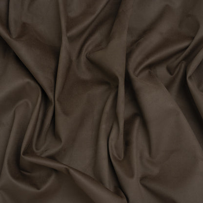 Stretch Recycled Polyester Faux Suede - Dark Brown