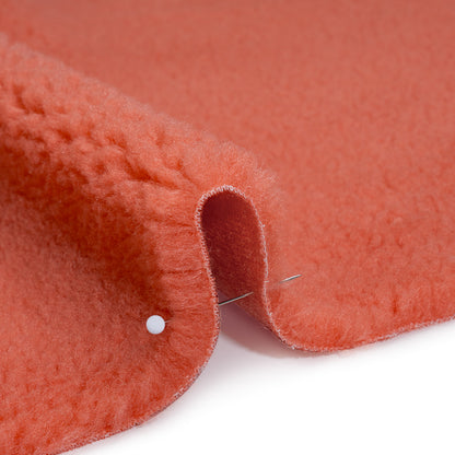 Recycled Polyester Faux Shearling - Coral Detail