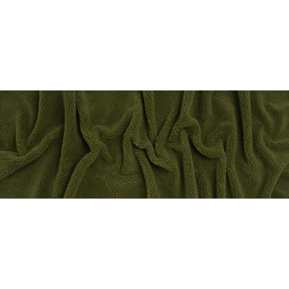 Recycled Polyester Faux Shearling - Olive - Full