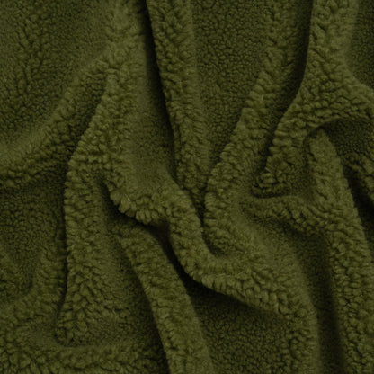 Recycled Polyester Faux Shearling - Olive