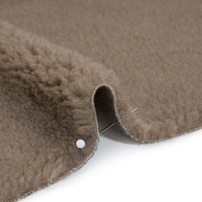 Recycled Polyester Faux Shearling - Gray Detail