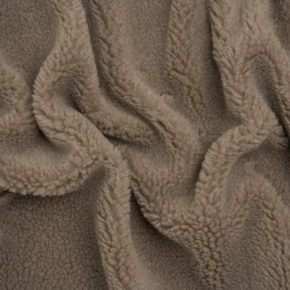 Recycled Polyester Faux Shearling - Gray