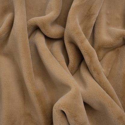 Recycled Polyester Faux Rabbit Fur - Beige