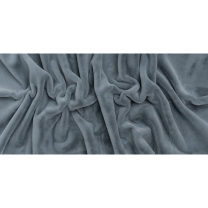 Recycled Polyester Faux Rabbit Fur - Slate Blue - Full