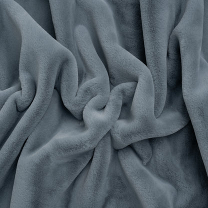 Recycled Polyester Faux Rabbit Fur - Slate Blue