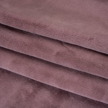 Recycled Polyester Faux Rabbit Fur - Mauve Folded