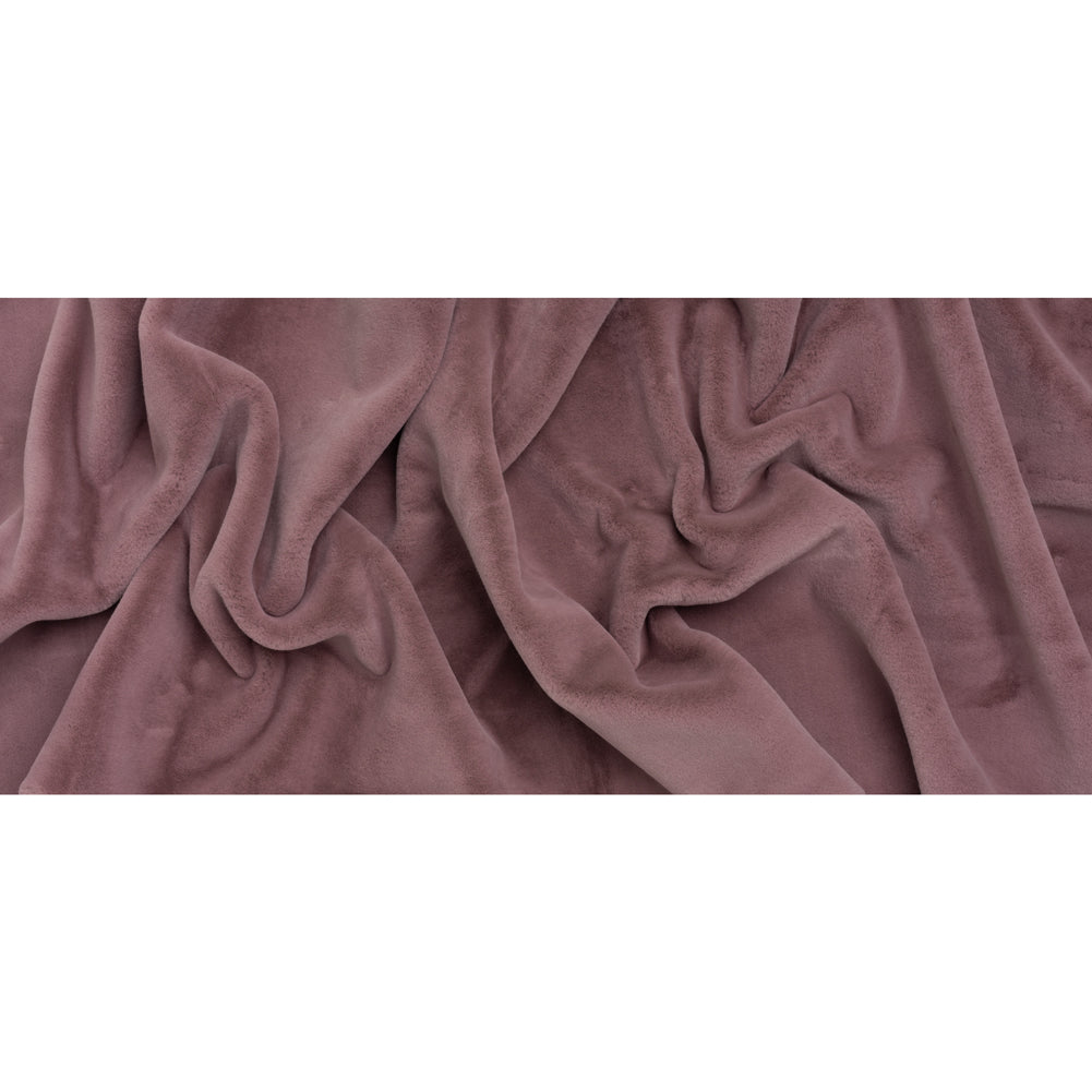 Recycled Polyester Faux Rabbit Fur - Mauve - Full