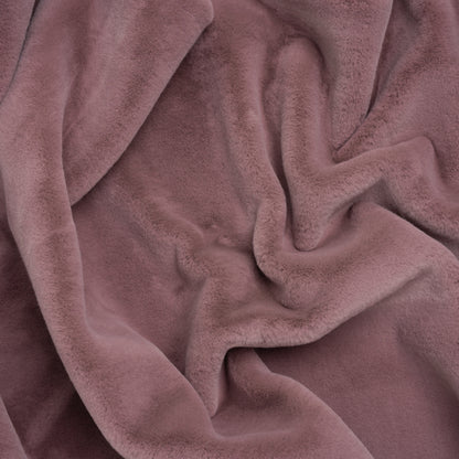 Recycled Polyester Faux Rabbit Fur - Mauve
