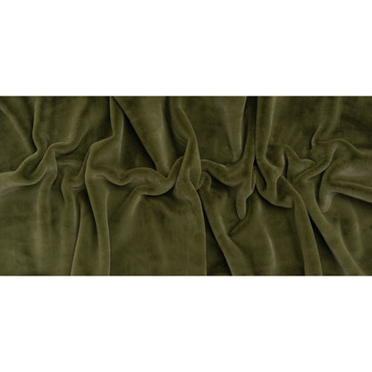 Recycled Polyester Faux Rabbit Fur - Olive - Full