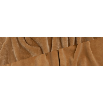 Recycled Polyester Faux Fur with Pebbled Faux Leather Backing - Beige - Full
