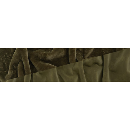 Recycled Polyester Faux Fur with Pebbled Faux Leather Backing - Olive - Full