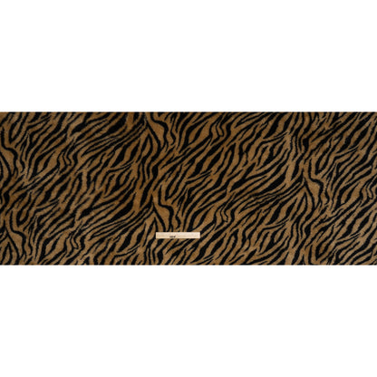Recycled Polyester Minky Print - Beige and Black Tiger Stripes - Full
