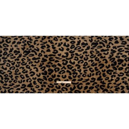 Recycled Polyester Minky Print - Beige and Black Leopard Spots - Full