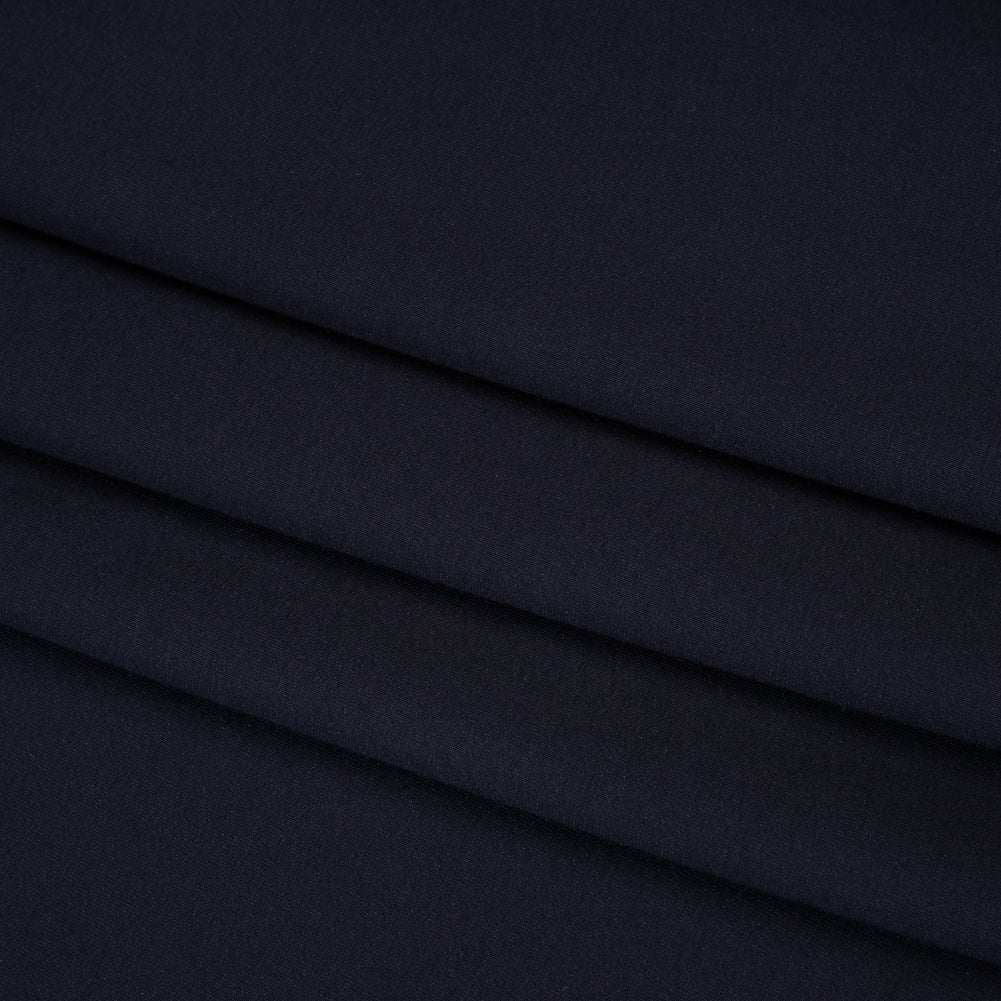 Lightweight Stretch Ponte Knit - Midnight Blue - Hesperia Collection Folded