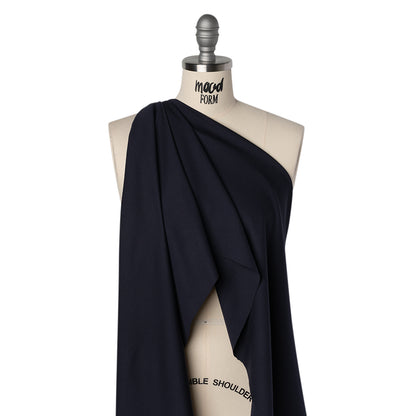 Lightweight Stretch Ponte Knit - Midnight Blue - Hesperia Collection Drape
