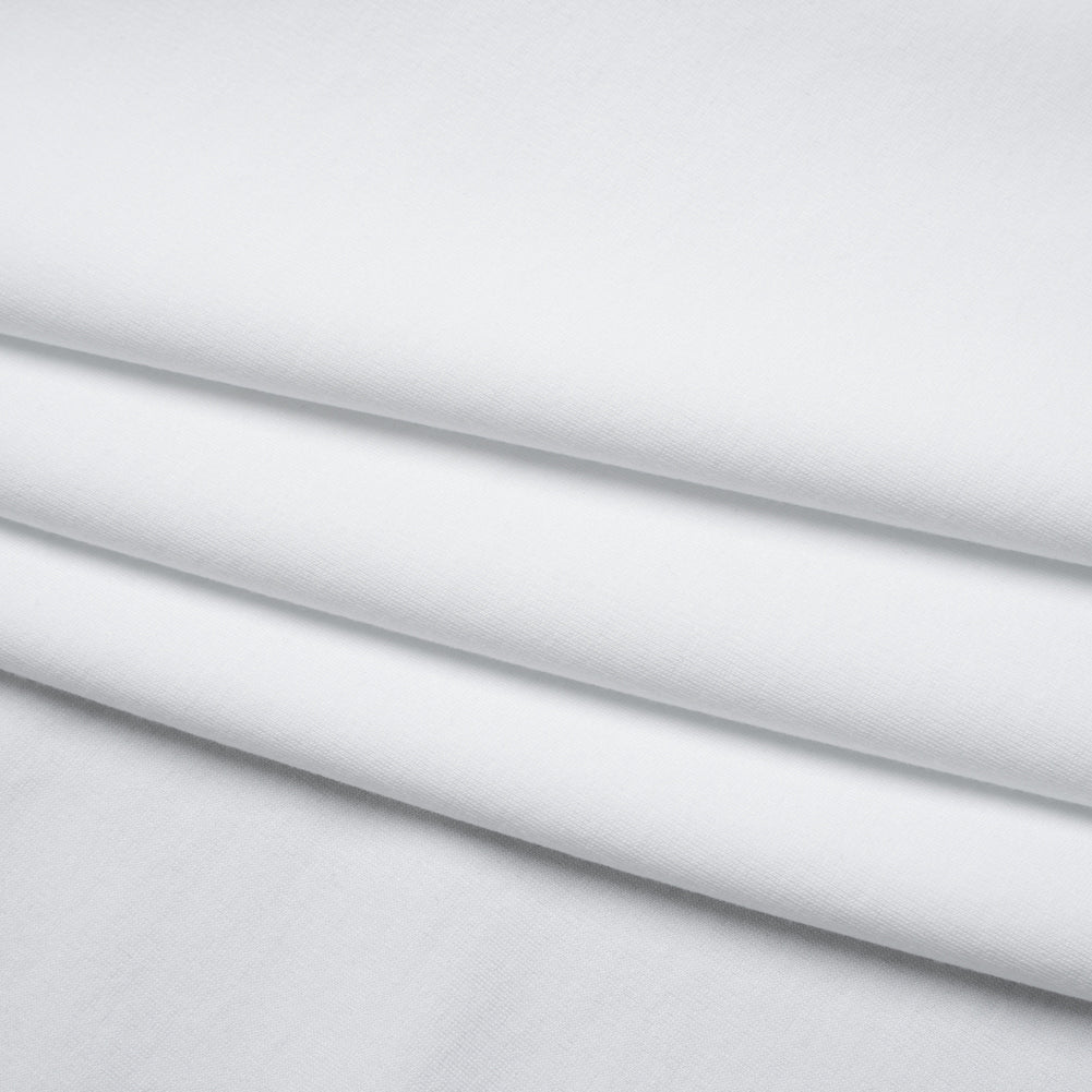 Lightweight Stretch Ponte Knit - Whisper White - Hesperia Collection Folded
