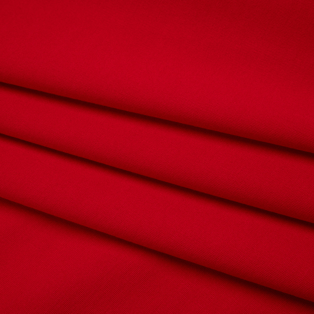 Lightweight Stretch Ponte Knit - Red - Hesperia Collection Folded