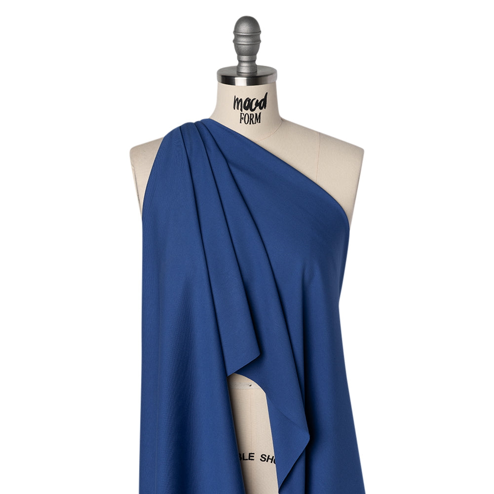 Lightweight Stretch Ponte Knit - Cobalt - Hesperia Collection Drape