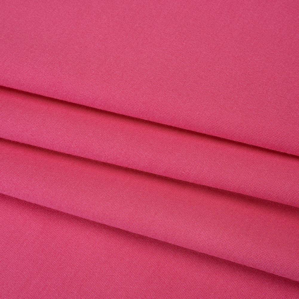 Lightweight Stretch Ponte Knit - Honeysuckle Pink - Hesperia Collection Folded