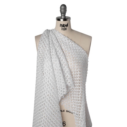 Guipure Lace - White Scale Scallops