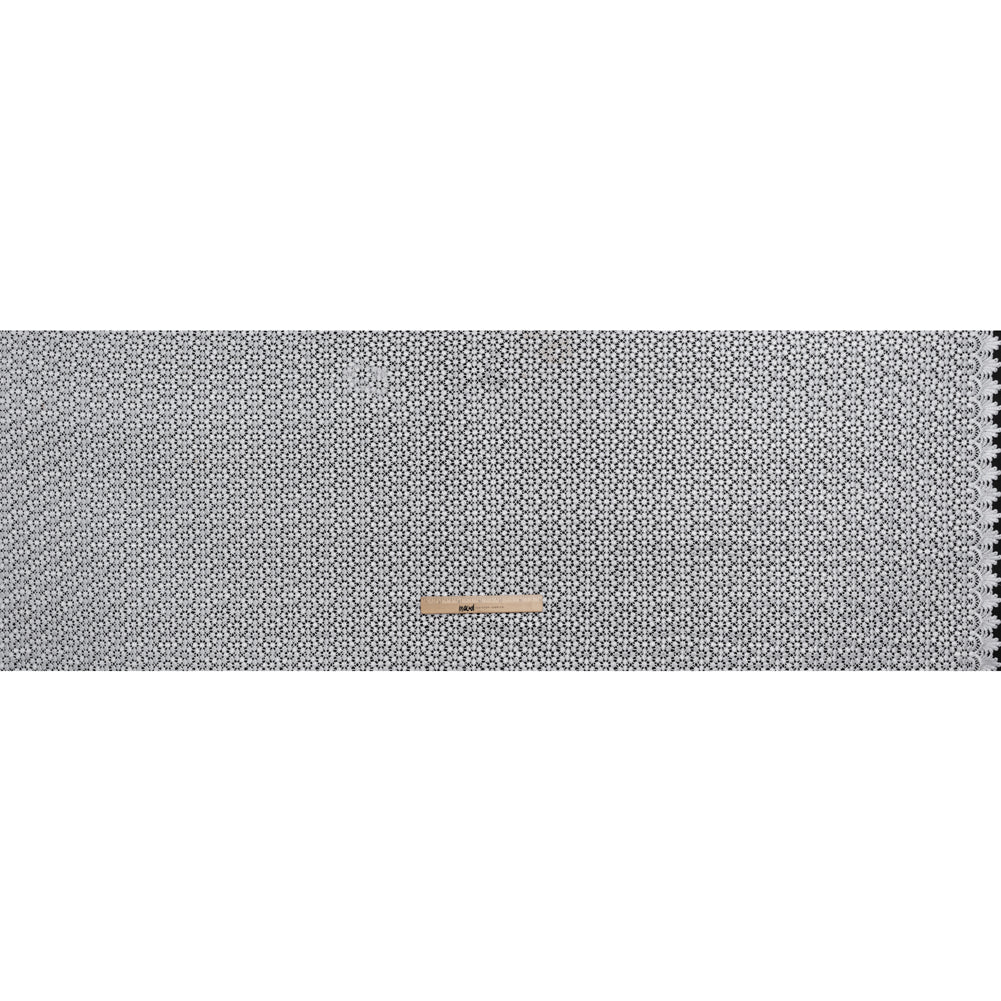Guipure Lace - White Dots with Fancy Border