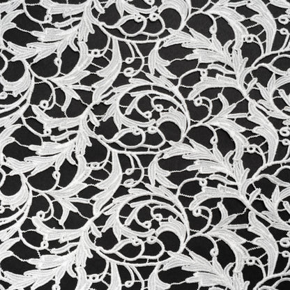 Guipure Lace - Off White Swirling Leafy Vines