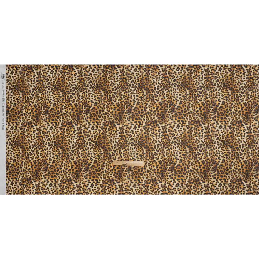 Cotton Voile Print by Max Alexander - Beige, Brown and Black Leopard Spots - Full