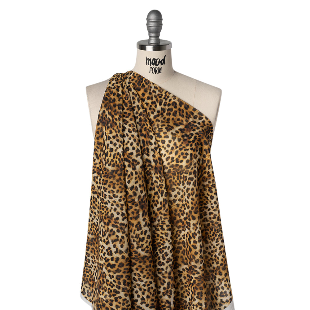 Cotton Voile Print by Max Alexander - Beige, Brown and Black Leopard Spots Drape