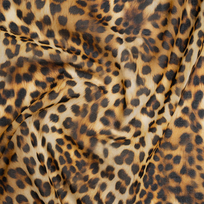 Cotton Voile Print by Max Alexander - Beige, Brown and Black Leopard Spots